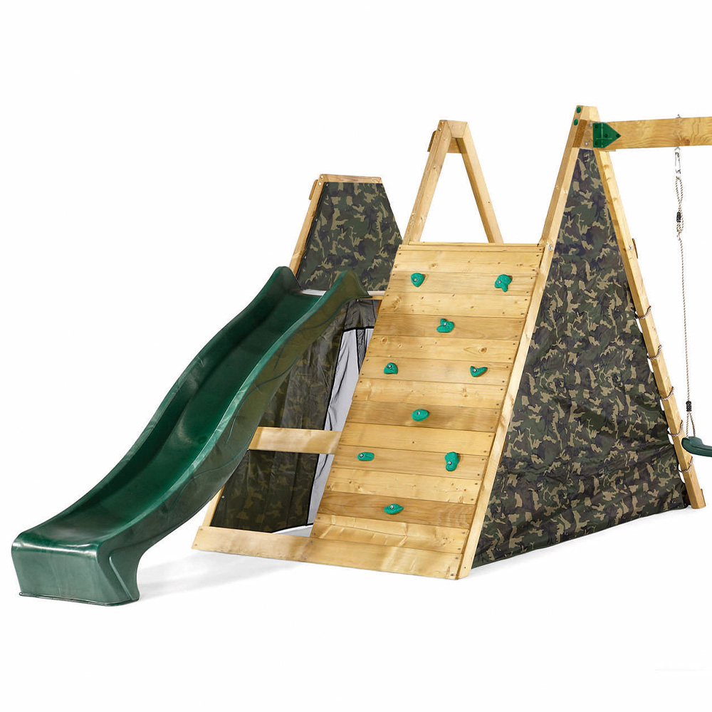 Plum Play Climbing Pyramid Wooden Playcentre with Swing Image 3