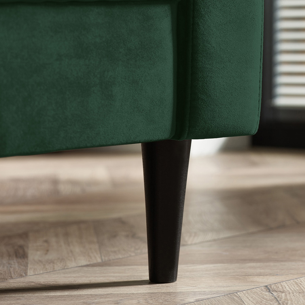 Furniturebox Josie 3 Seater Emerald Green Velvet Sofa Image 3