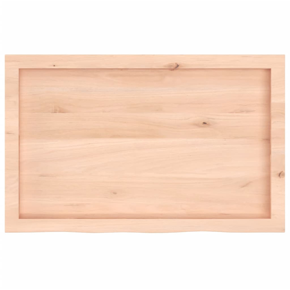 vidaXL 80 x 50 x 6cm Solid Oak Wooden Wall Shelf Image 4