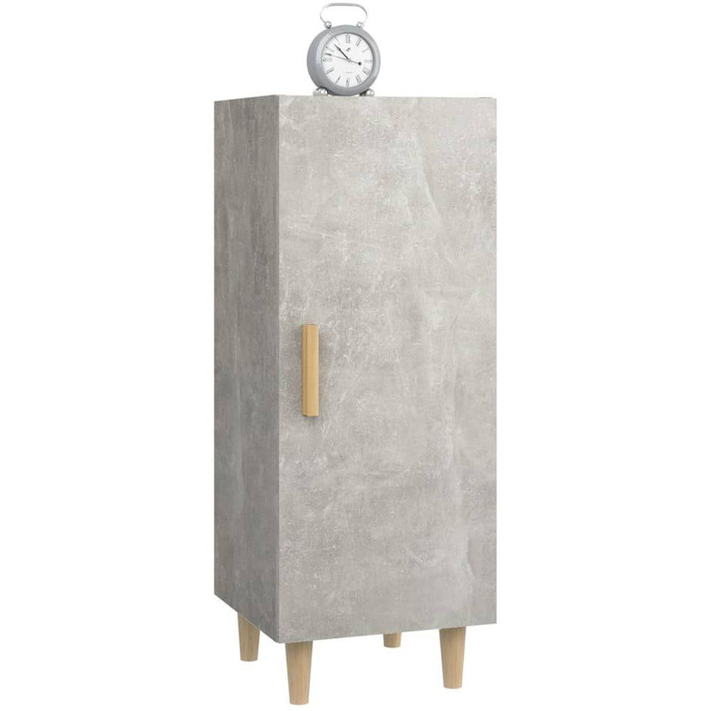 vidaXL Single Door Concrete Grey Wooden Sideboard Image 3