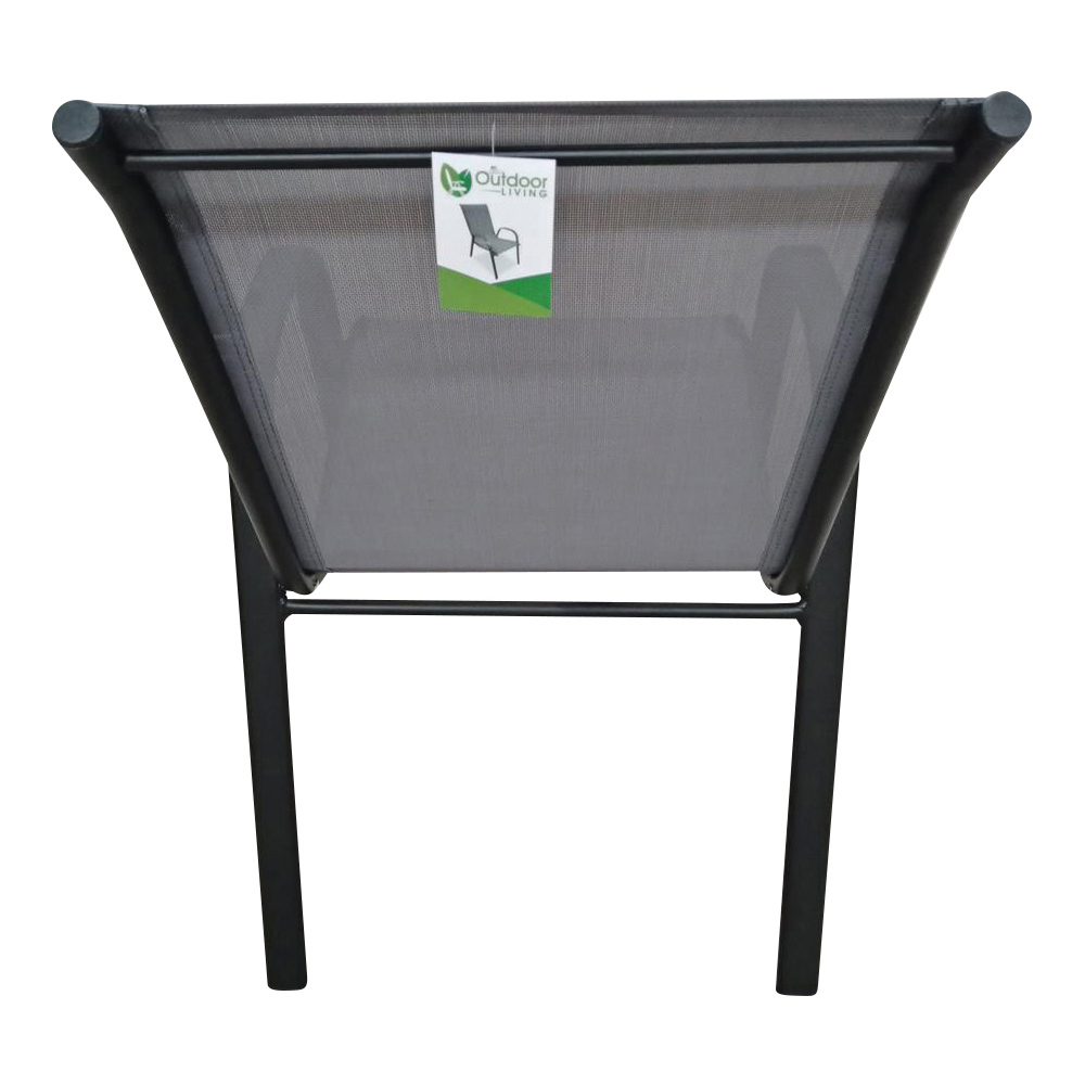 Outdoor Living Lancaster 4 Seater Garden Dining Set Black and Grey Image 6