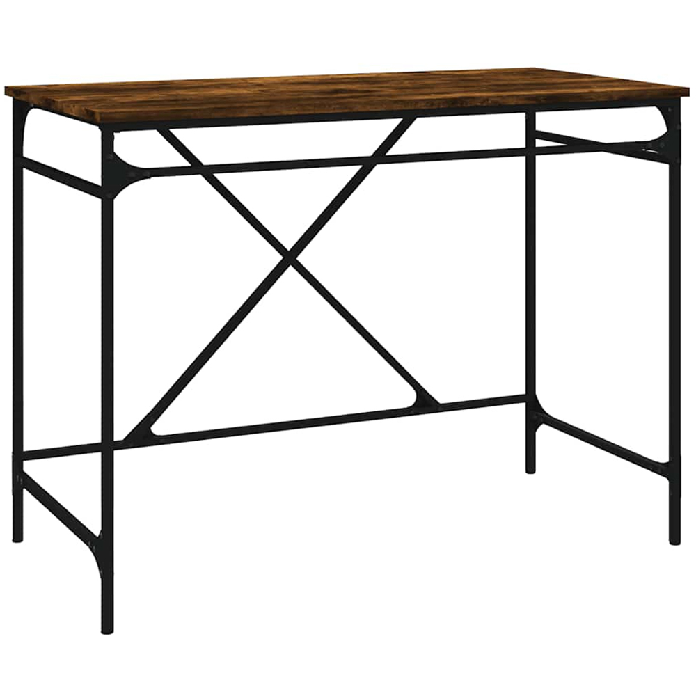 vidaXL Modern Large Desk Smoked Oak Image 2