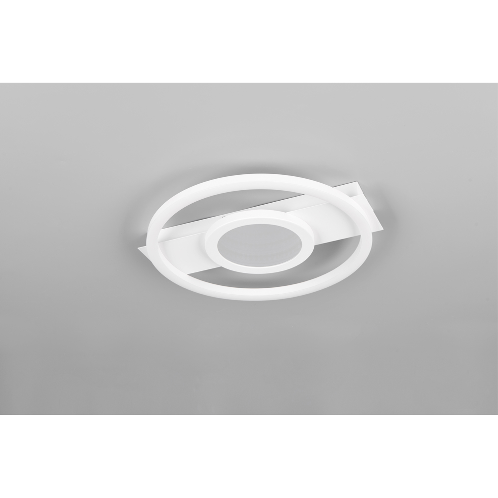 TRIO Wheeler White Matt Integrated LED Ceiling Light Image 4