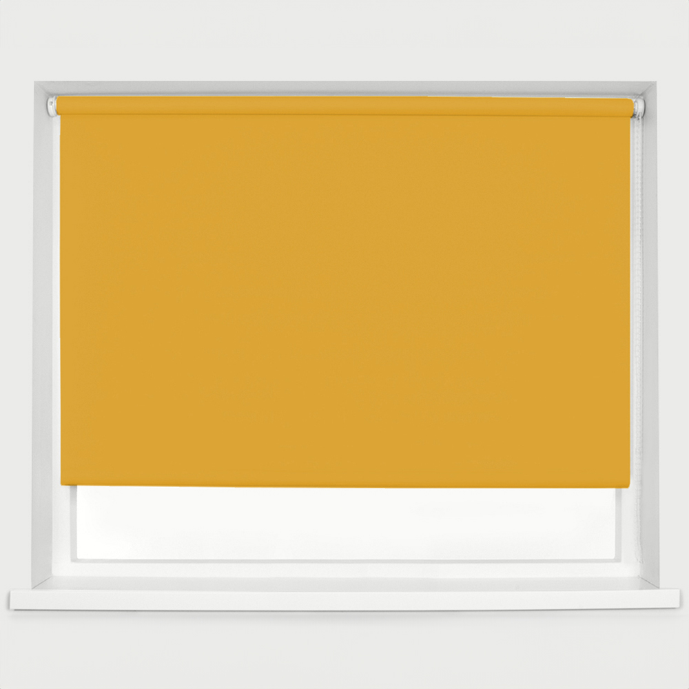 Caecus Blackout Roller Blinds Ochre 180cm x 120cm Image 1
