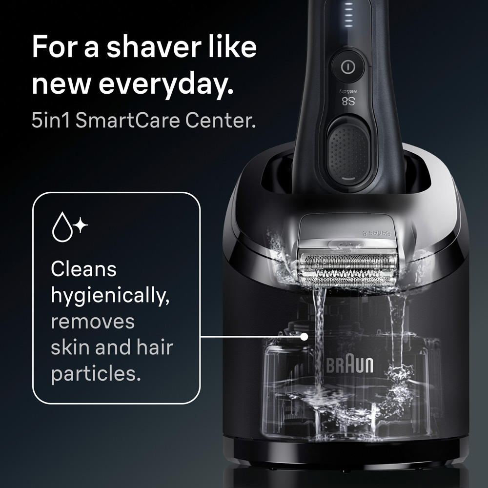 Braun Series 8 8663CC Grey 4 Plus 1 Electric Shaver Image 4