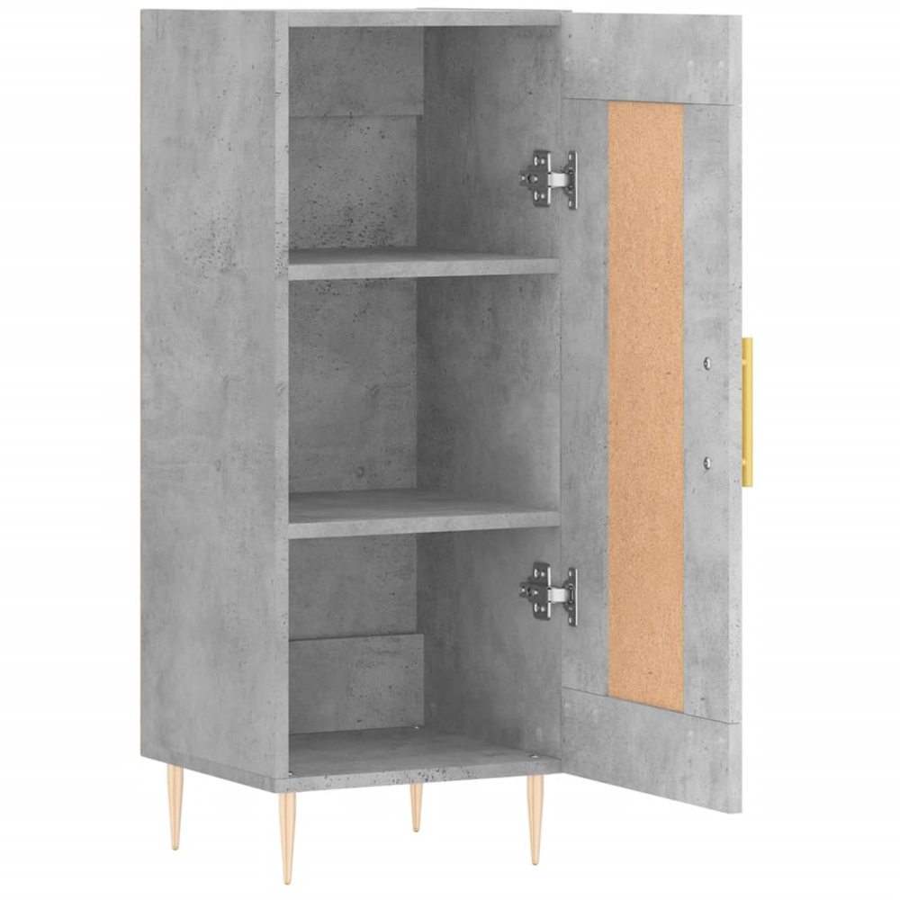 vidaXL Single Door Concrete Grey Wooden Sideboard Image 5