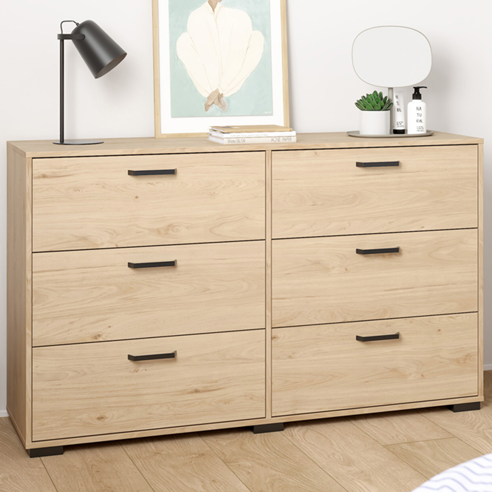 Florence Sofia 6 Drawer Jackson Hickory Chest of Drawers Image 1