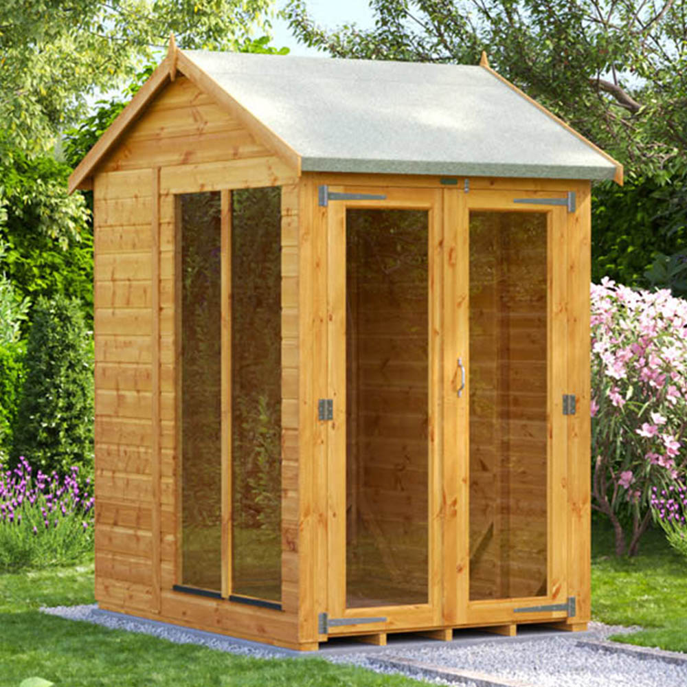 Power Sheds 4 x 6ft Double Door Apex Traditional Summerhouse Image 2