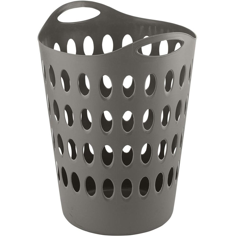 Grey Round Flexi Laundry Basket Image
