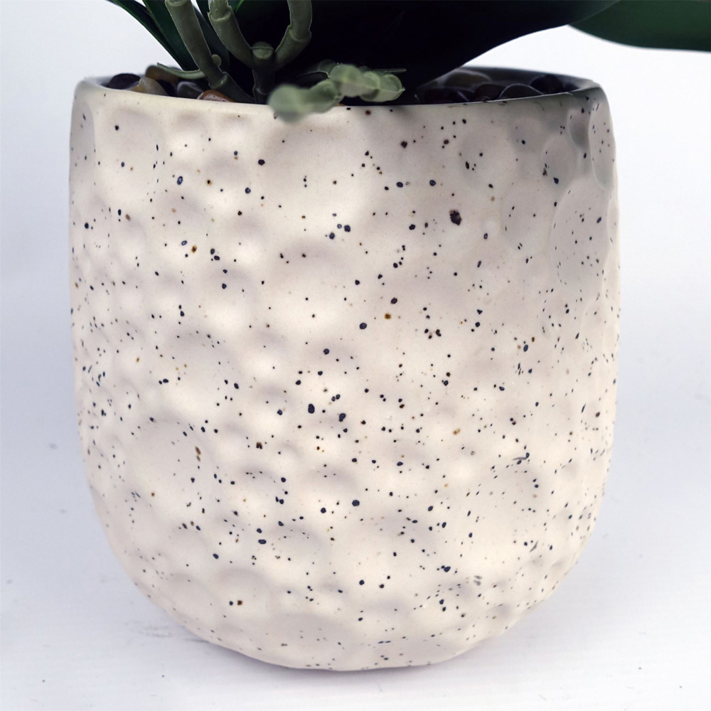 Botanik White Orchid Artificial Tree in Ceramic Bubble Planter 60cm Image 4