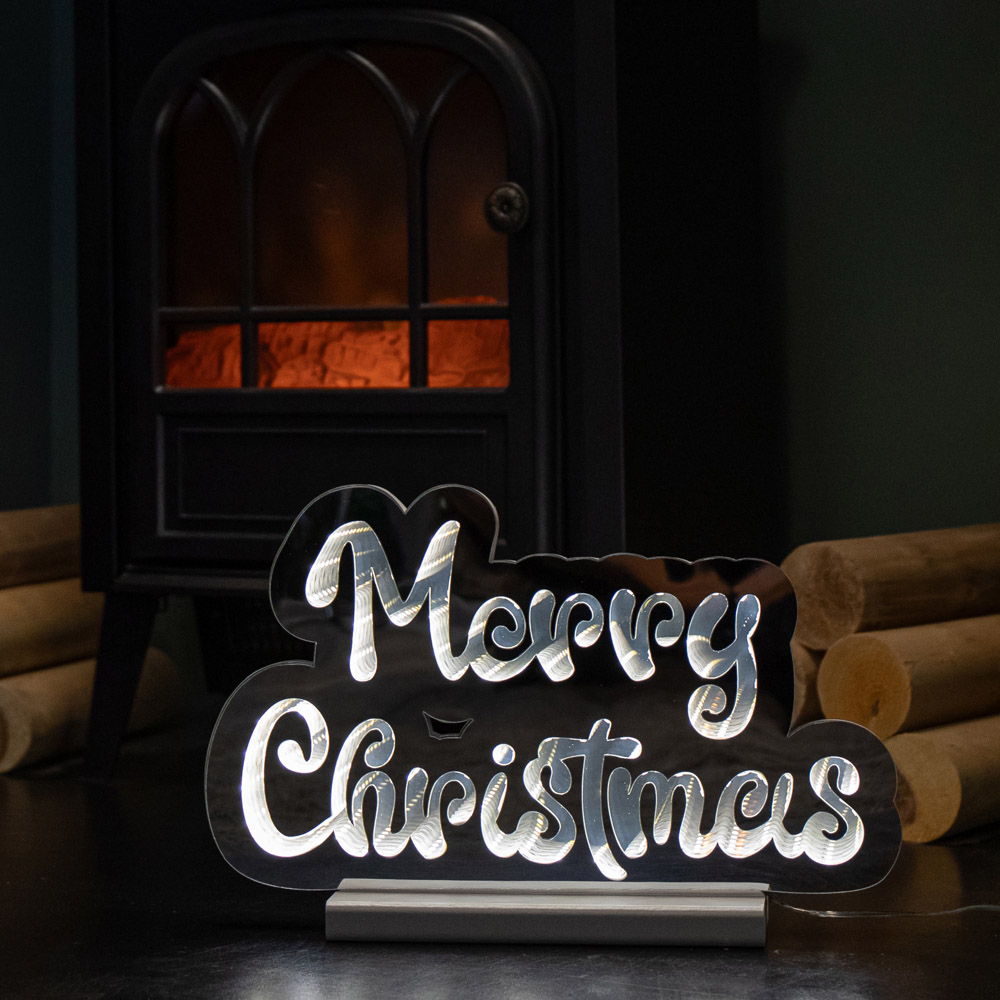 Samuel Alexander Light Up Merry Christmas Infinity Decoration 32cm Image 3