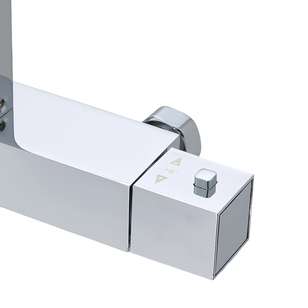 Living and Home Chrome-Plated Thermostatic Shower Mixer Set with Hose Image 3