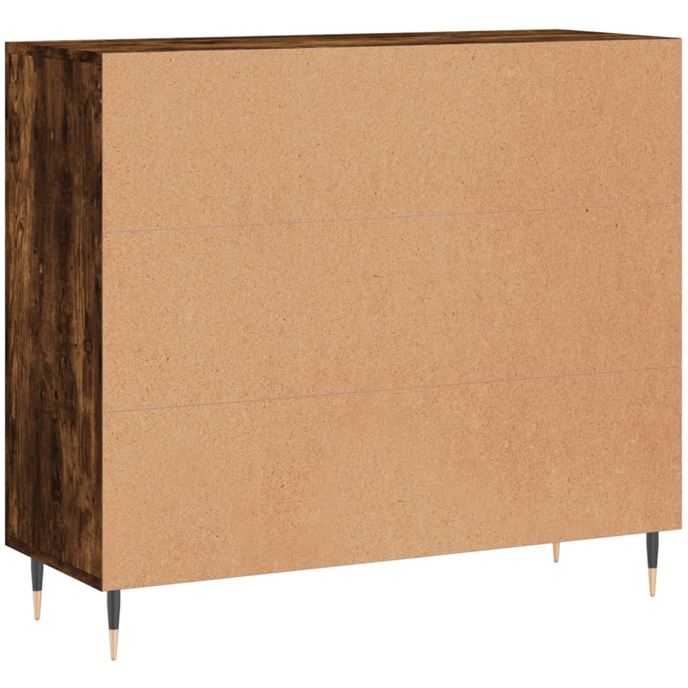 vidaXL 3 Door Smoked Oak Sideboard Image 8