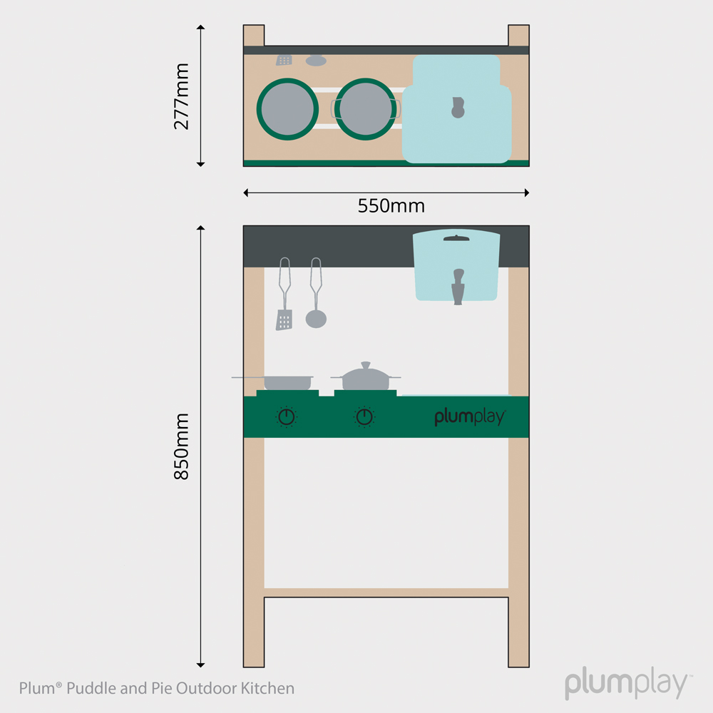 Plum Play Puddle and Pie Outdoor Kitchen Playset Image 9