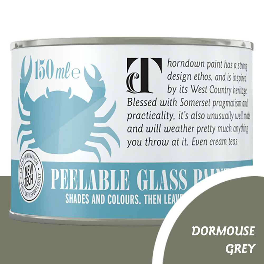 Thorndown Dormouse Grey Peelable Glass Paint 150ml Image 3
