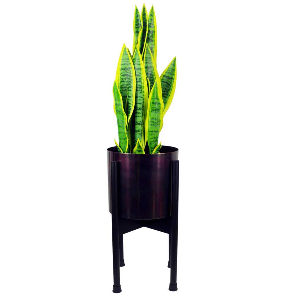 Botanik Black Metal Planter 18 x 20cm Image 4