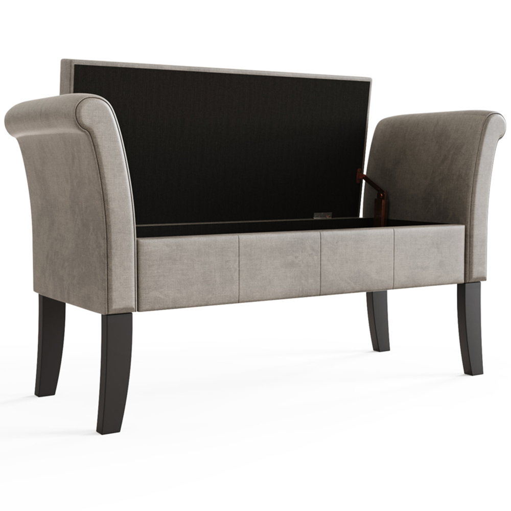 GFW Balmoral Silver Upholstered Window Seat Image 4