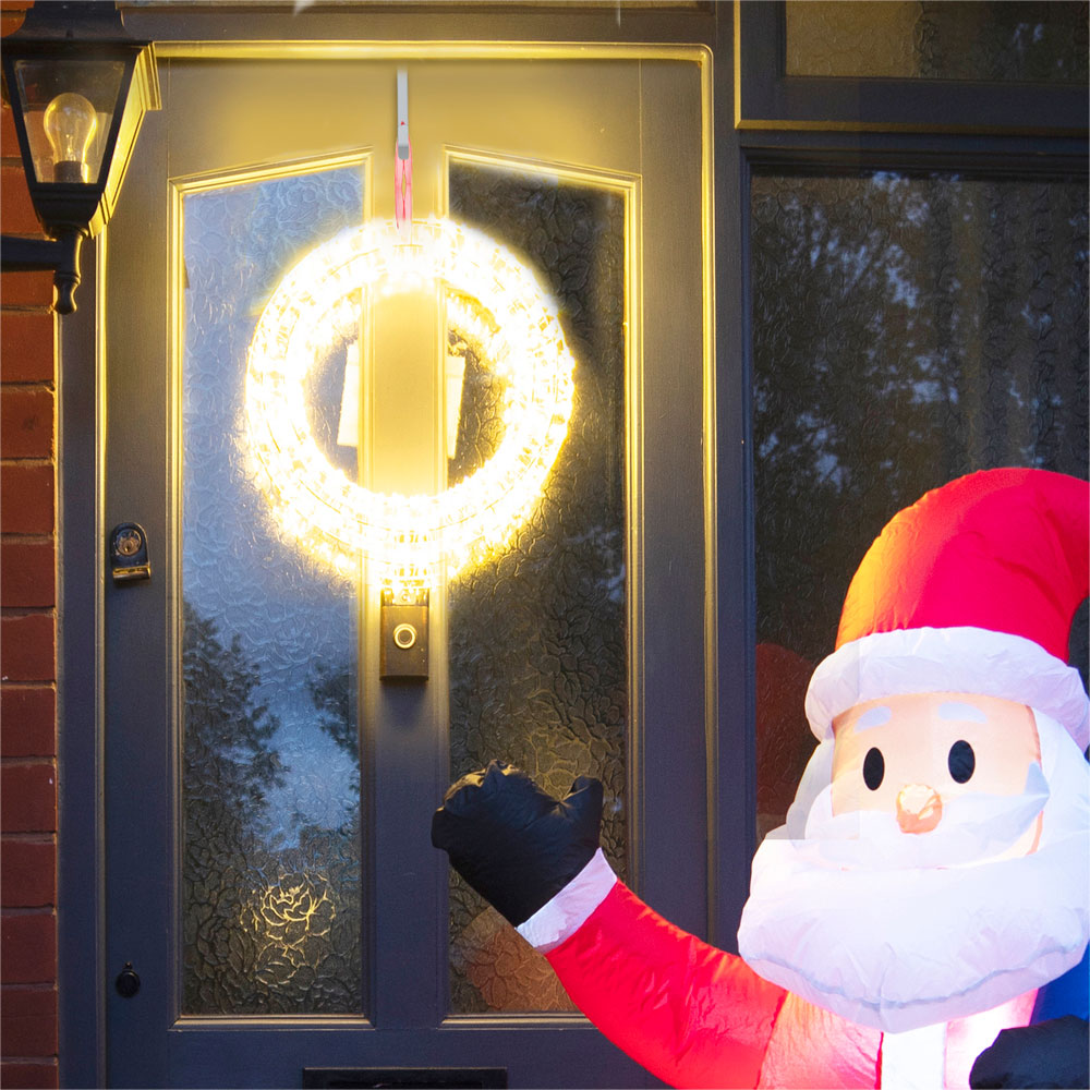 Xmas Haus Christmas Festive White Z Shaped Door Brackets 4 Pack Image 2