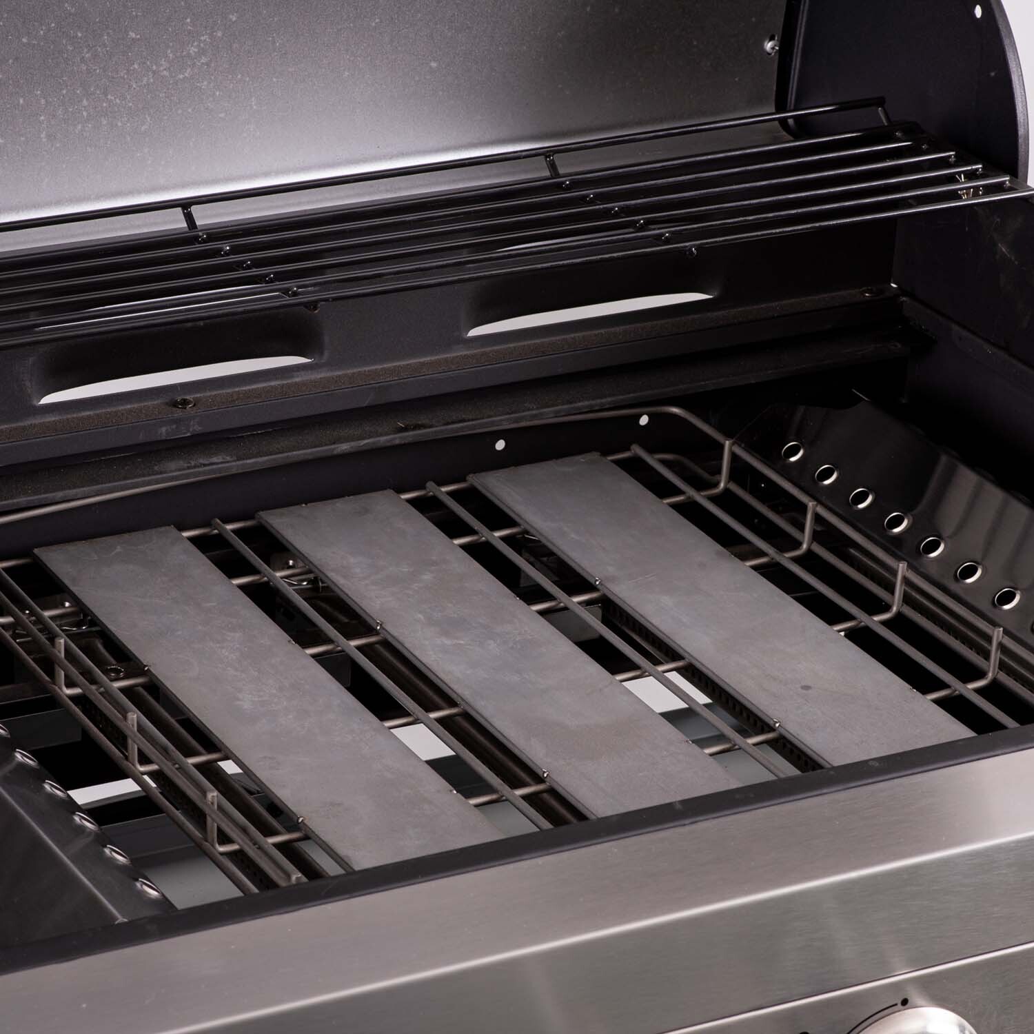 Outback Saturn Pro Blue and Silver 6 Burner Gas BBQ Image 4