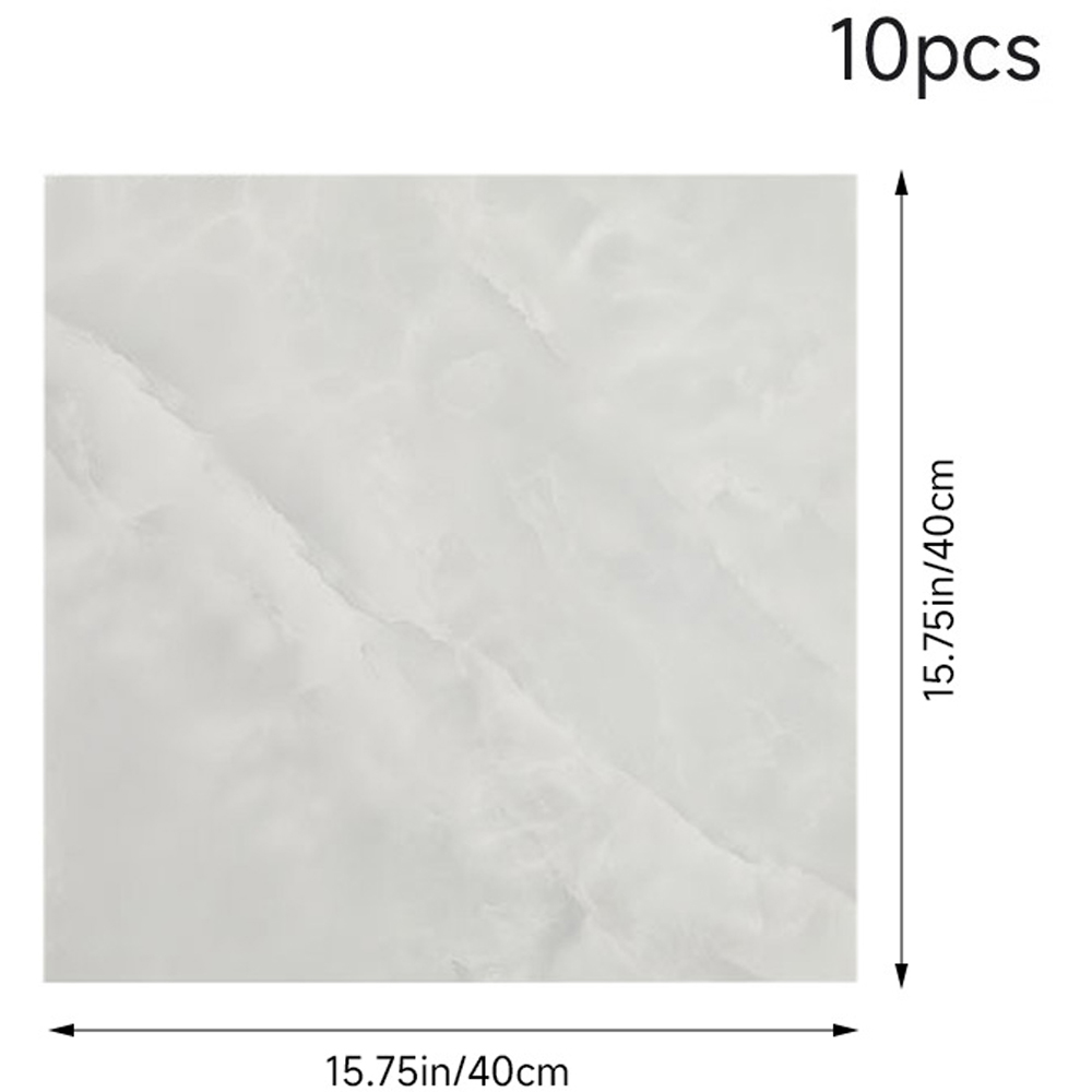 Living and Home Marble Patterned Light Grey PVC Self Adhesive Wall Sticker 10 Pack Image 9