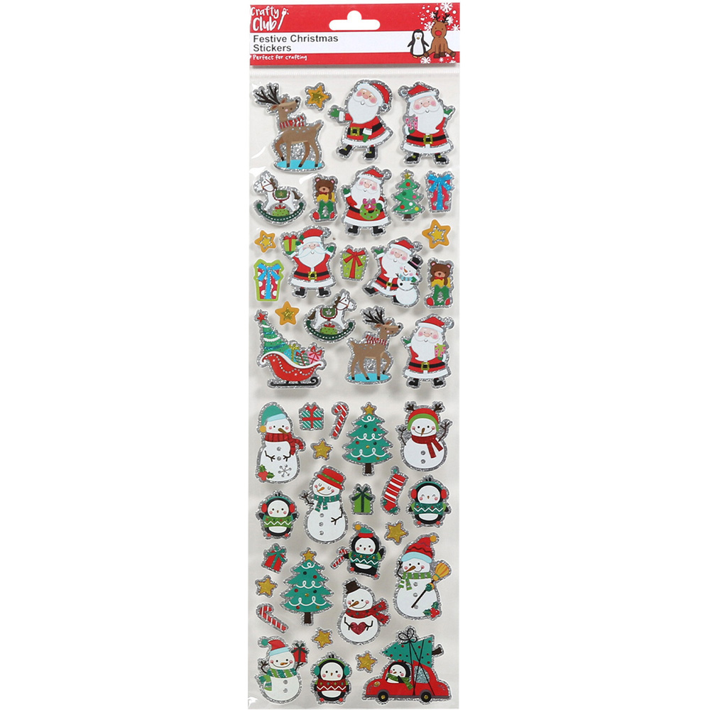 Festive Christmas Sticker Sheet Image