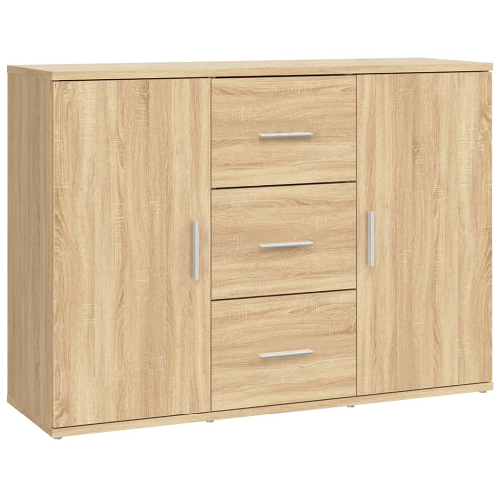 vidaXL 2 Door 3 Drawer Sonoma Oak Sideboard Image 2