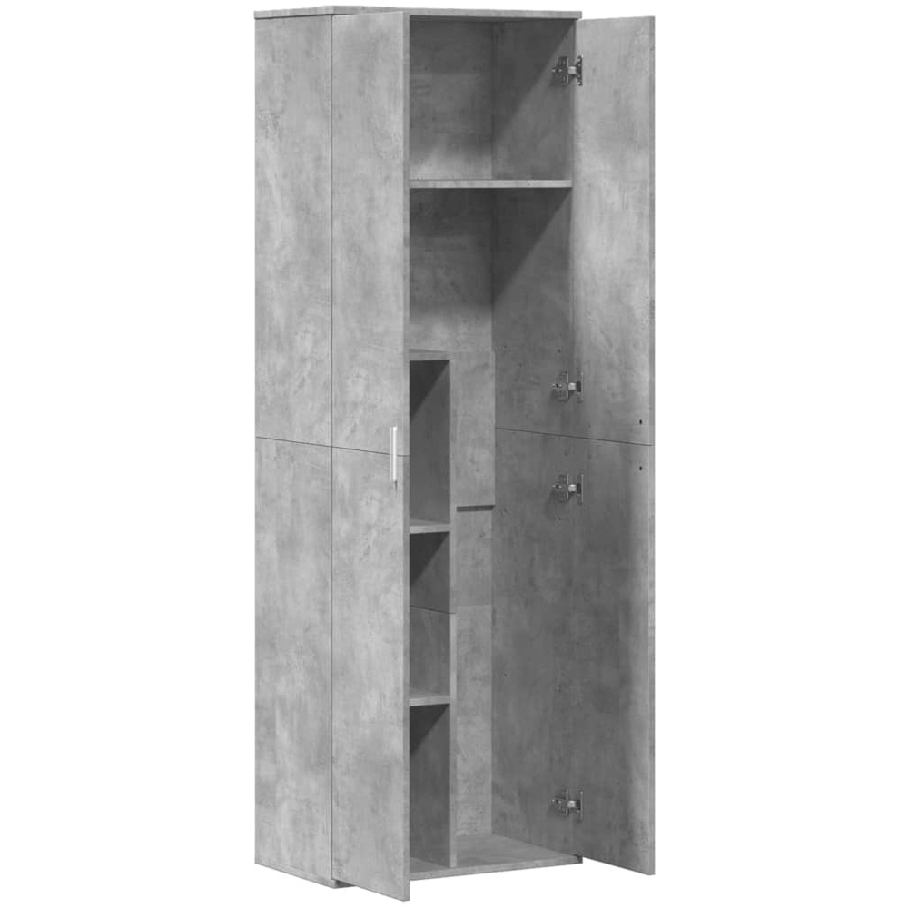 vidaXL 2 Door Concrete Grey High Cabinet Image 5