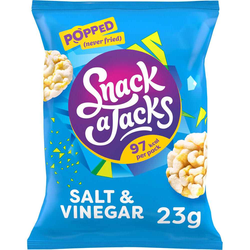 Snack a Jacks Salt and Vinegar Rice Cakes Crisps 23g Wilko