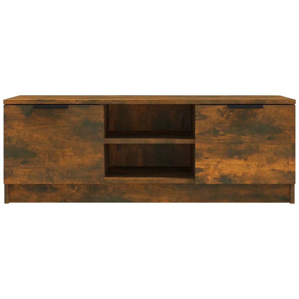 vidaXL 2 Door 2 Shelf Smoked Oak TV Cabinet Image 3