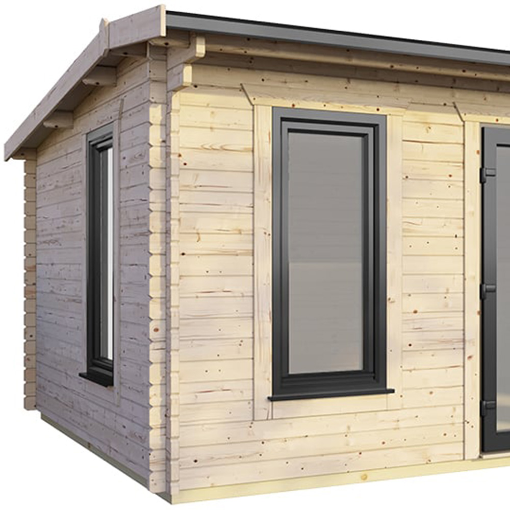 Power Sheds 18 x 10ft Centre Double Door Apex Log Cabin Image 3