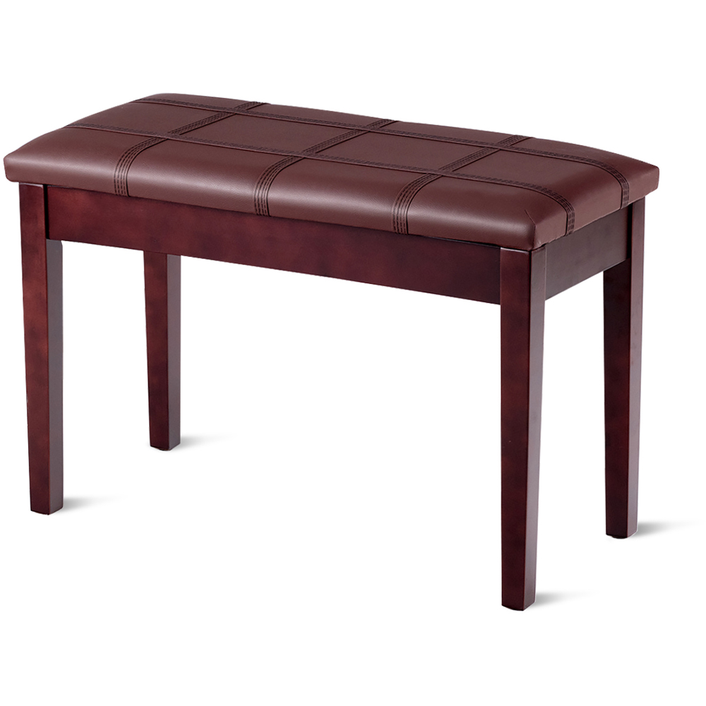 Costway Brown Wooden Piano Bench with Storage Image 3