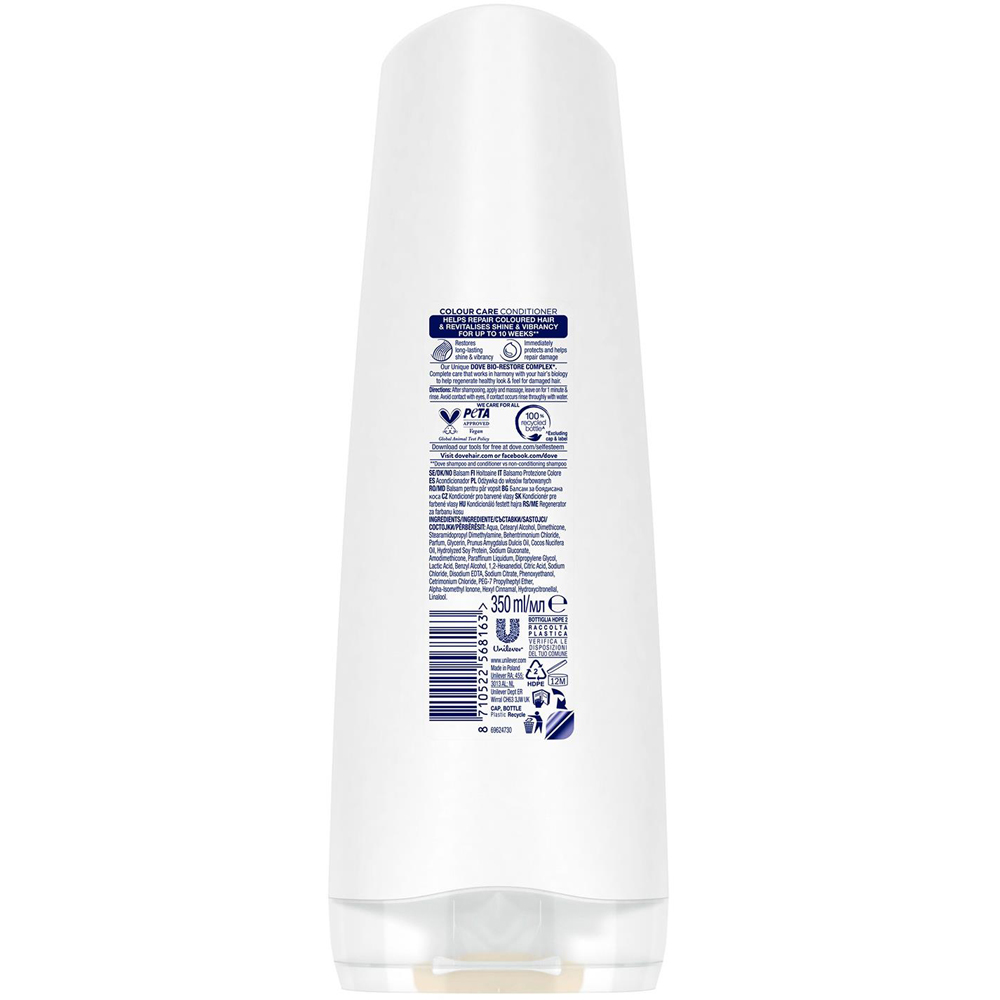 Dove Nutritive Solution Colour Care Conditioner 350ml 12 Pack Image 3