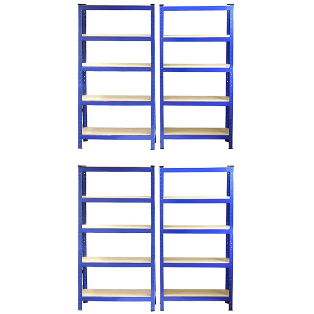 Monster Racking T-Rax Heavy Duty Blue Shelving Units 75cm 4 Pack Image 1