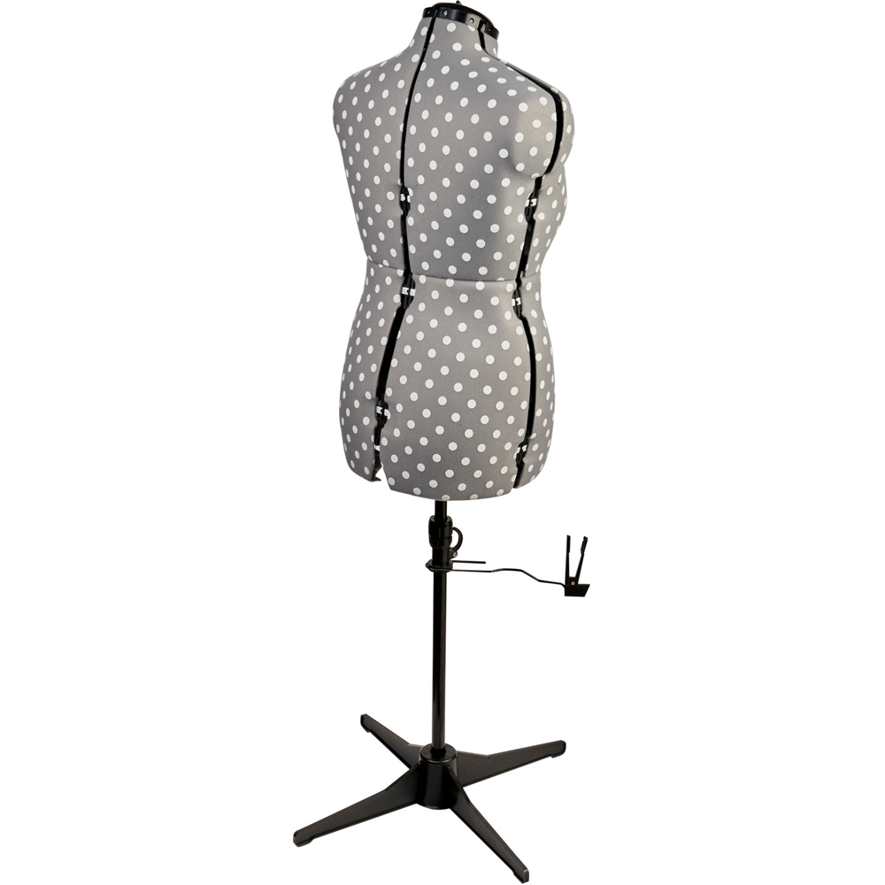 Sewing Online 5916B Grey Polka Adjustable 8-Part Dressmakers Dummy with Hem Marker Medium Image 3
