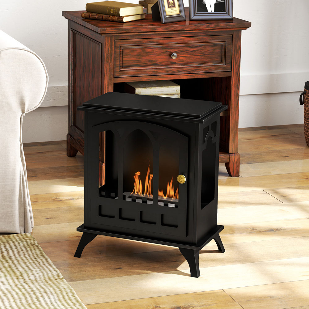 HOMCOM Black Bioethanol Fireplace Stove Image 6