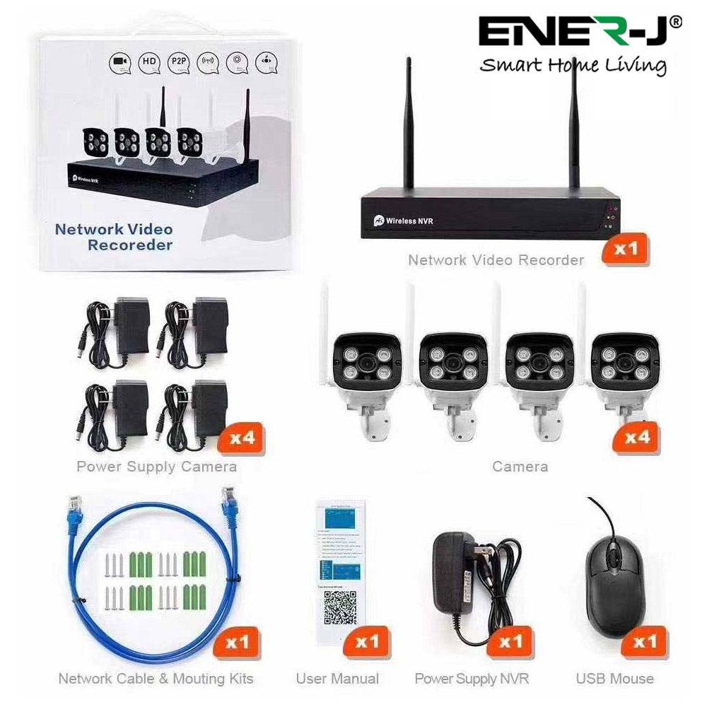 Ener-J Wireless 4 Cameras and NVR CCTV Kit Image 7