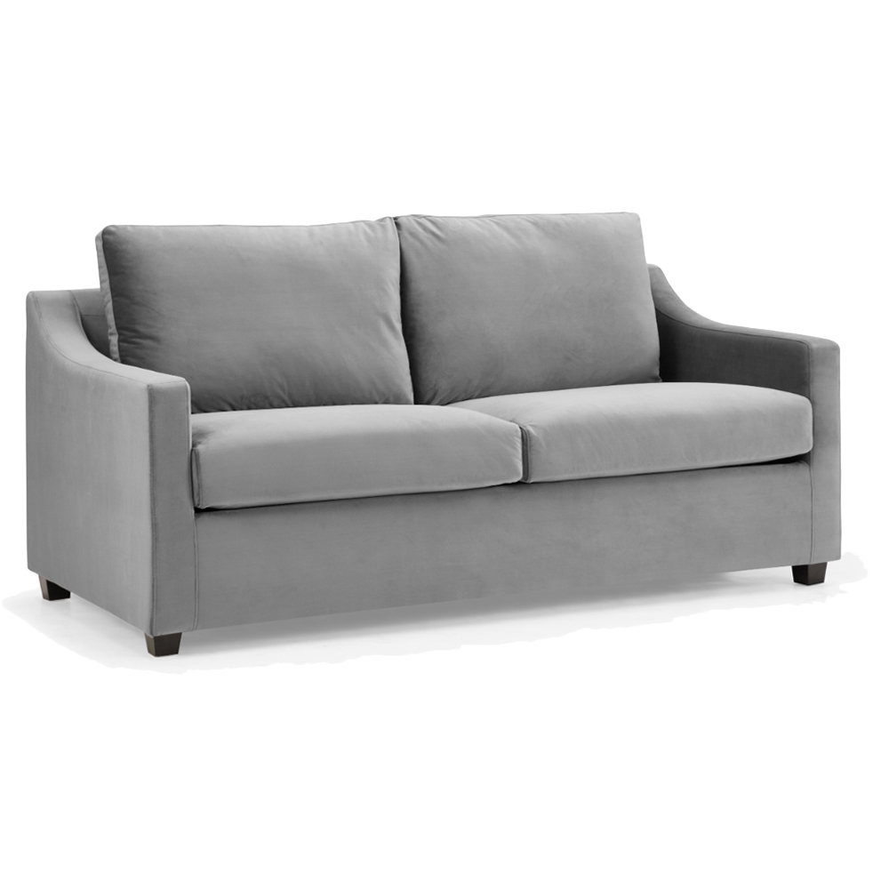 Home Detail Cooper Small Double Sleeper Grey Velvet Pull Out Sofa Bed Image 2