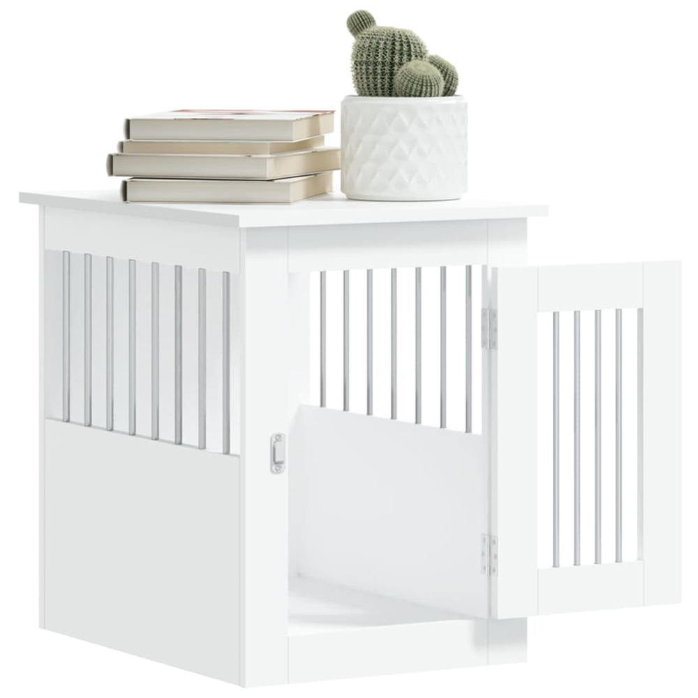 vidaXL White Dog Crate Furniture 45 x 62 x 59cm Image 5