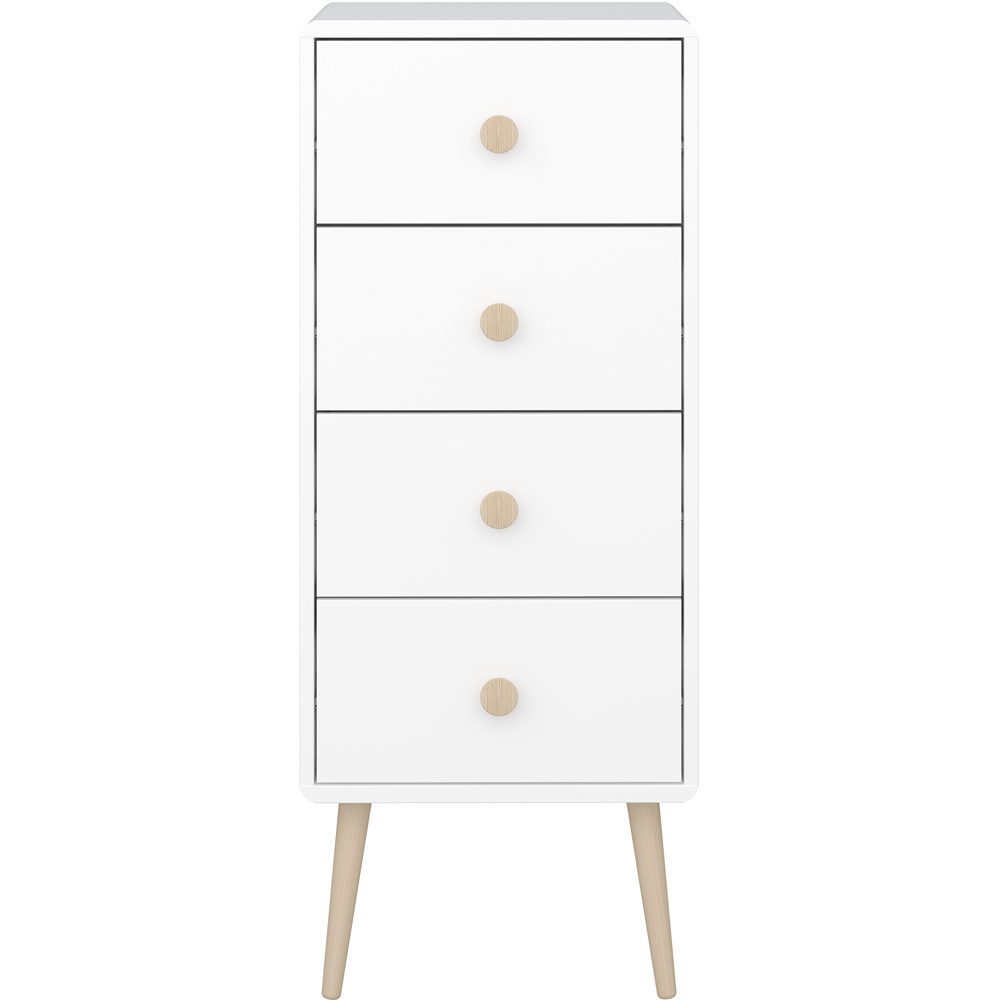 Florence Gaia 4 Drawer Pure White Storage Chest Image 3