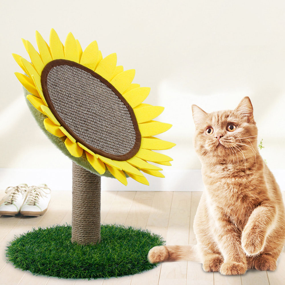 Living and Home Jute Sunflower Cat Scratching Board Image 4