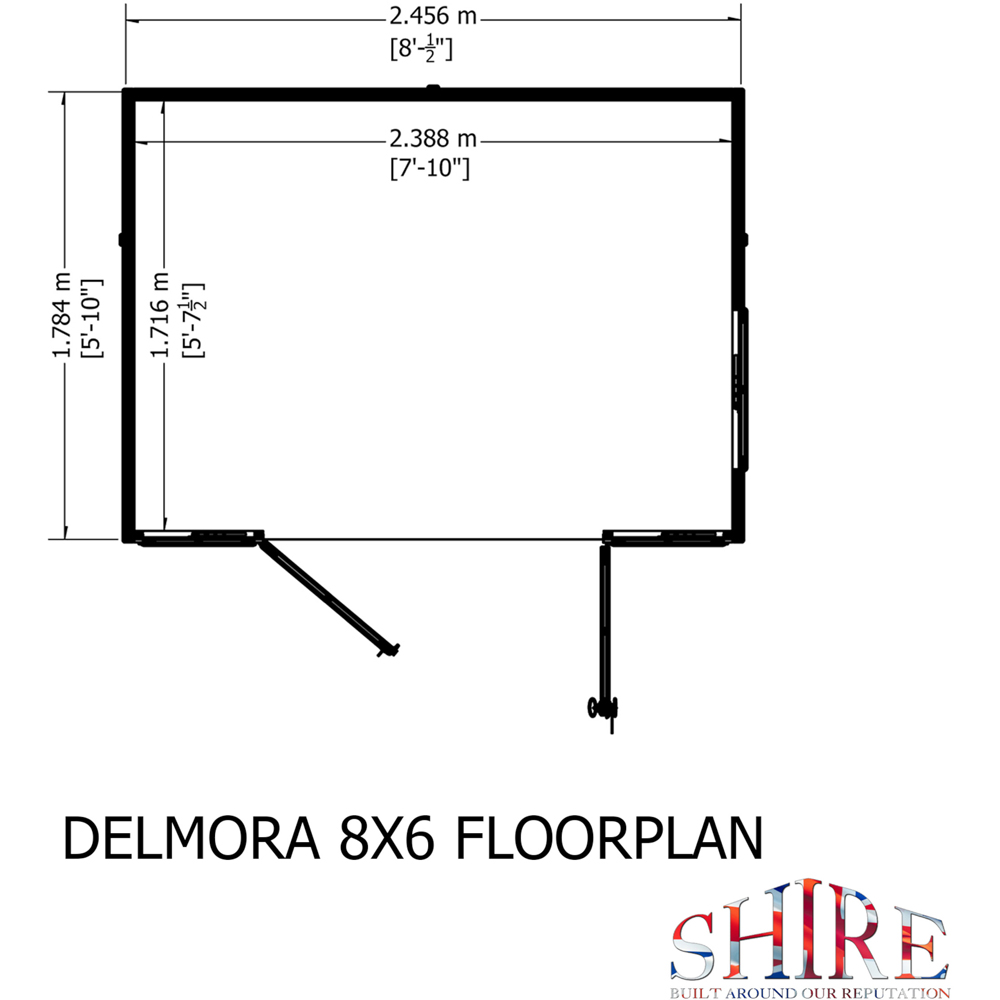Shire Delmora 8 x 6ft Apex Garden Summerhouse Image 7