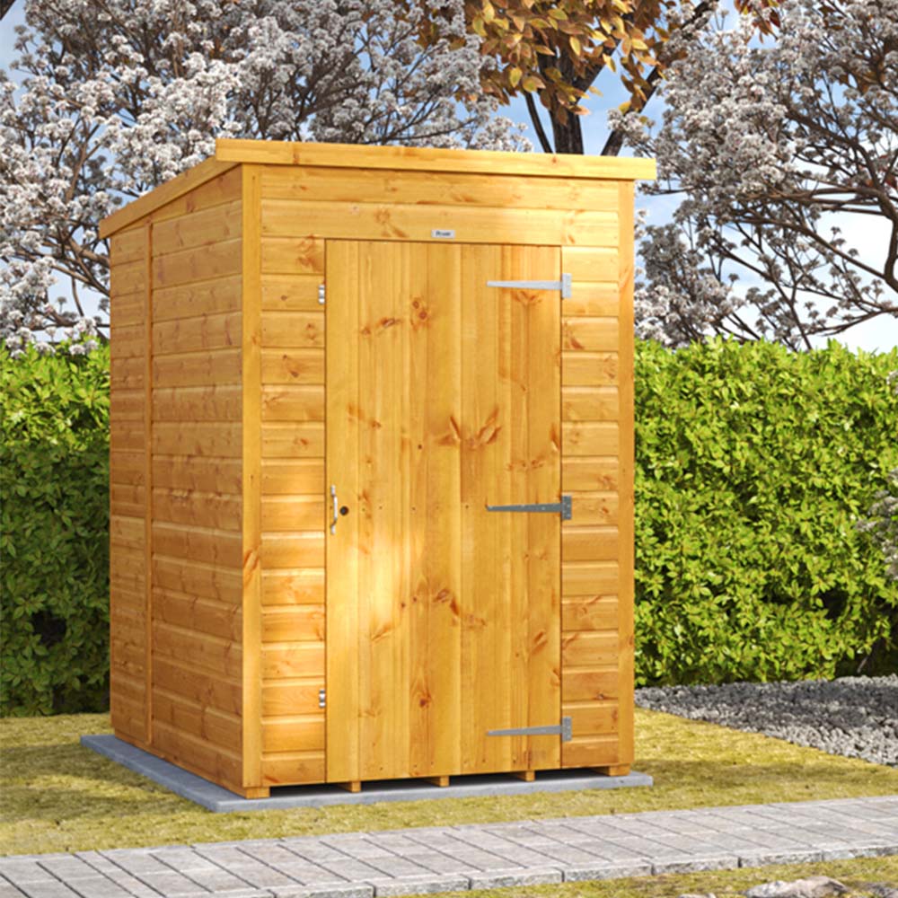 Power Sheds 4 x 6ft Pent Wooden Shed Image 2