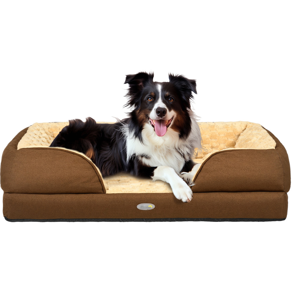 PawHut Brown Medium Dog Bed Image 1