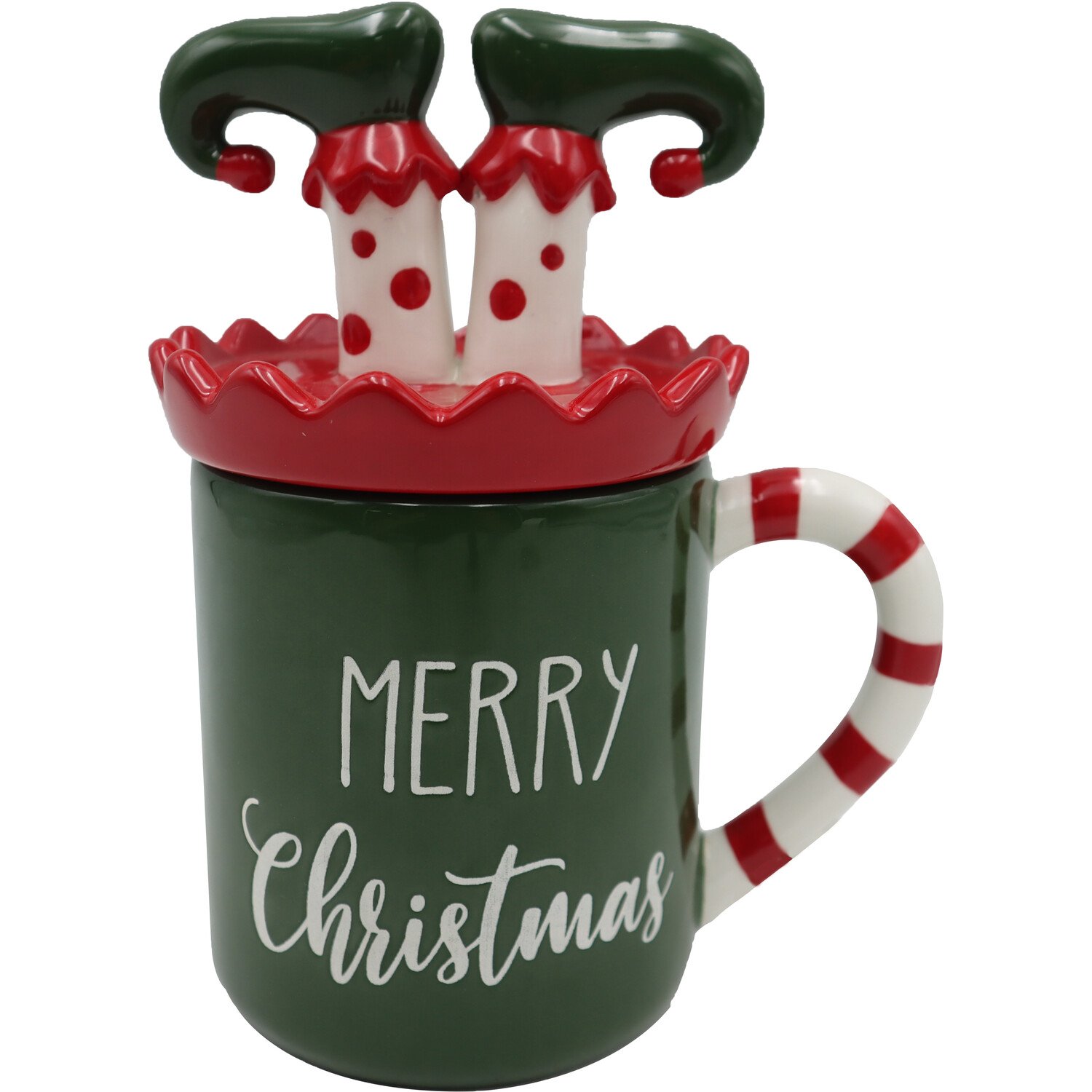 Merry Christmas Elf Mug - Green Image