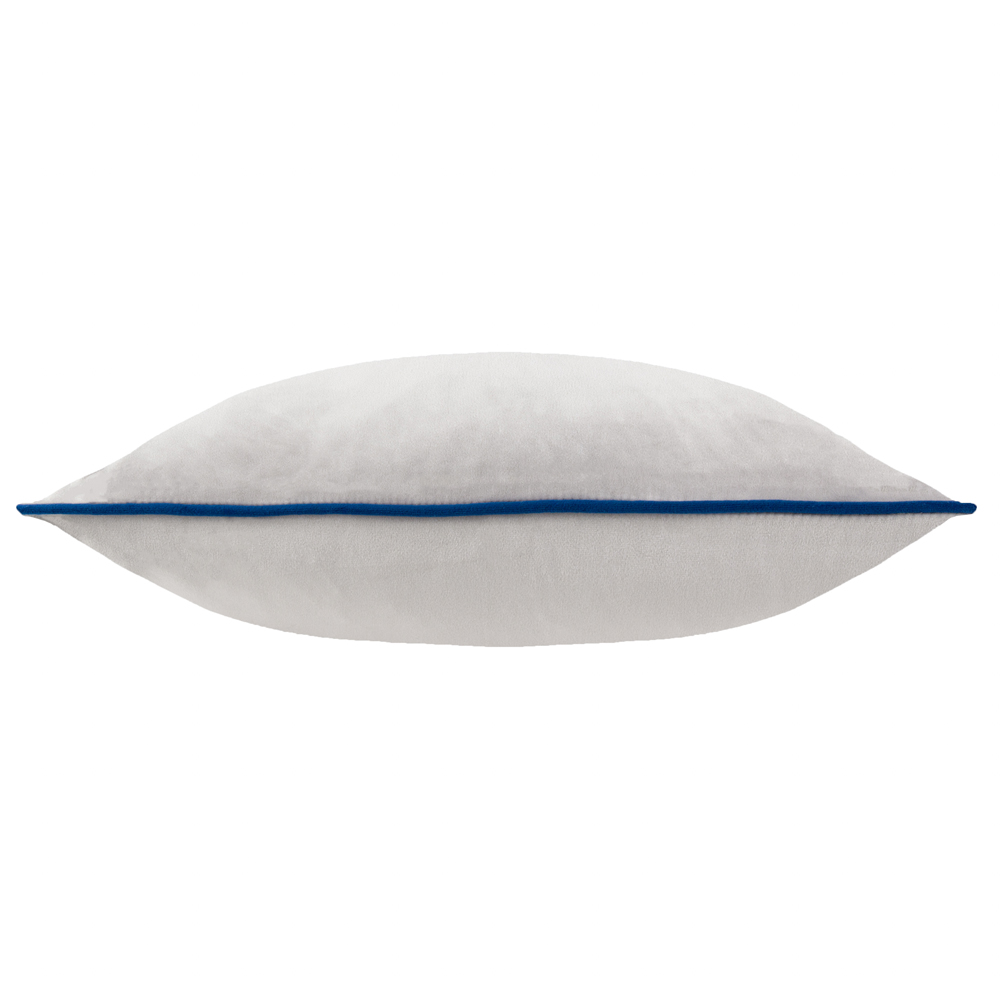 Furn Meridian Silver and Navy Velvet Cushion 45 x 45cm Image 3
