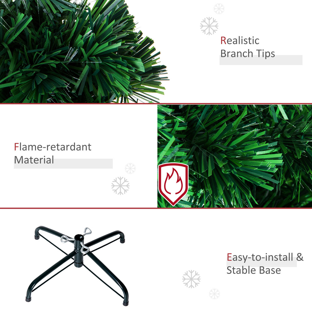 Everglow Snowflakes Lights Green Artificial Christmas Tree 4ft Image 6