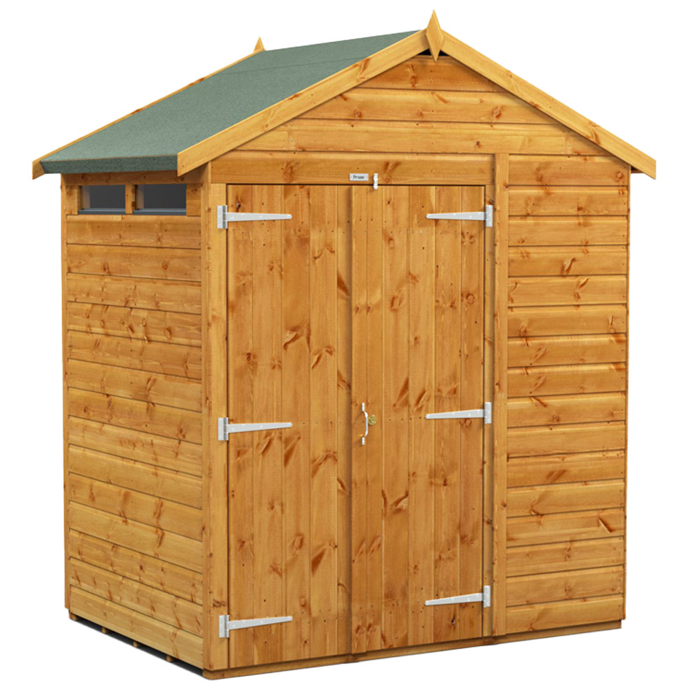 Power Sheds 4 x 6ft Double Door Apex Security Shed Image 1