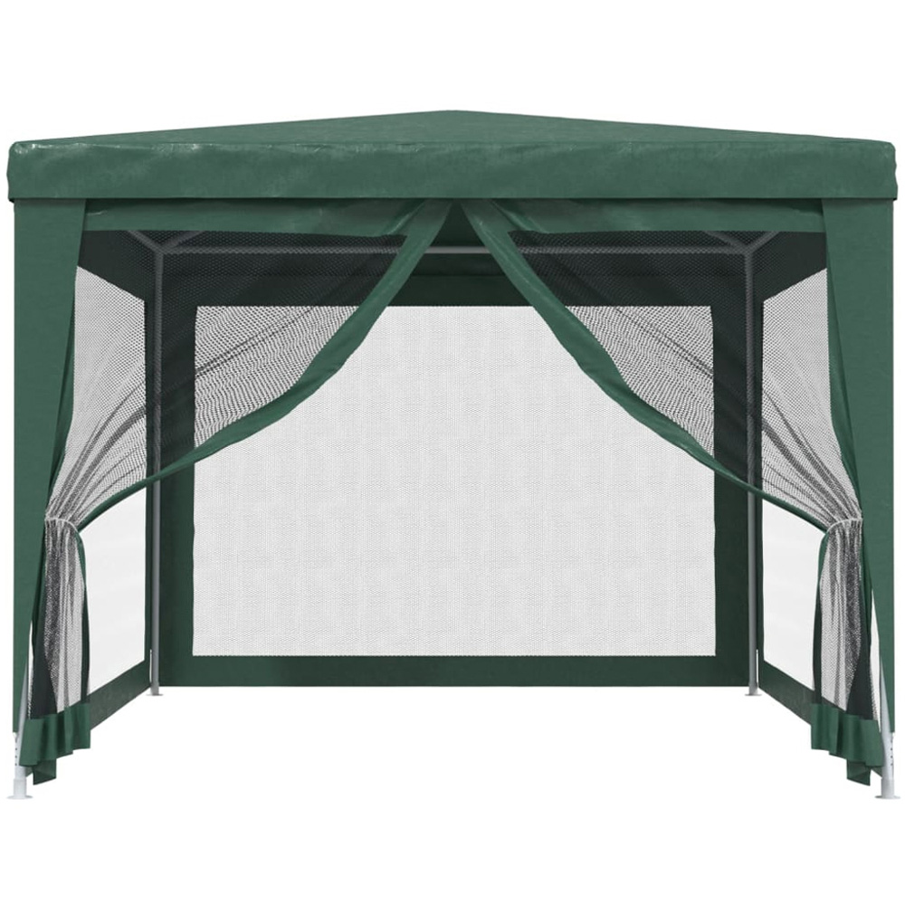 vidaXL 3 x 4m Green Party Tent with 4 Mesh Sidewalls Image 3