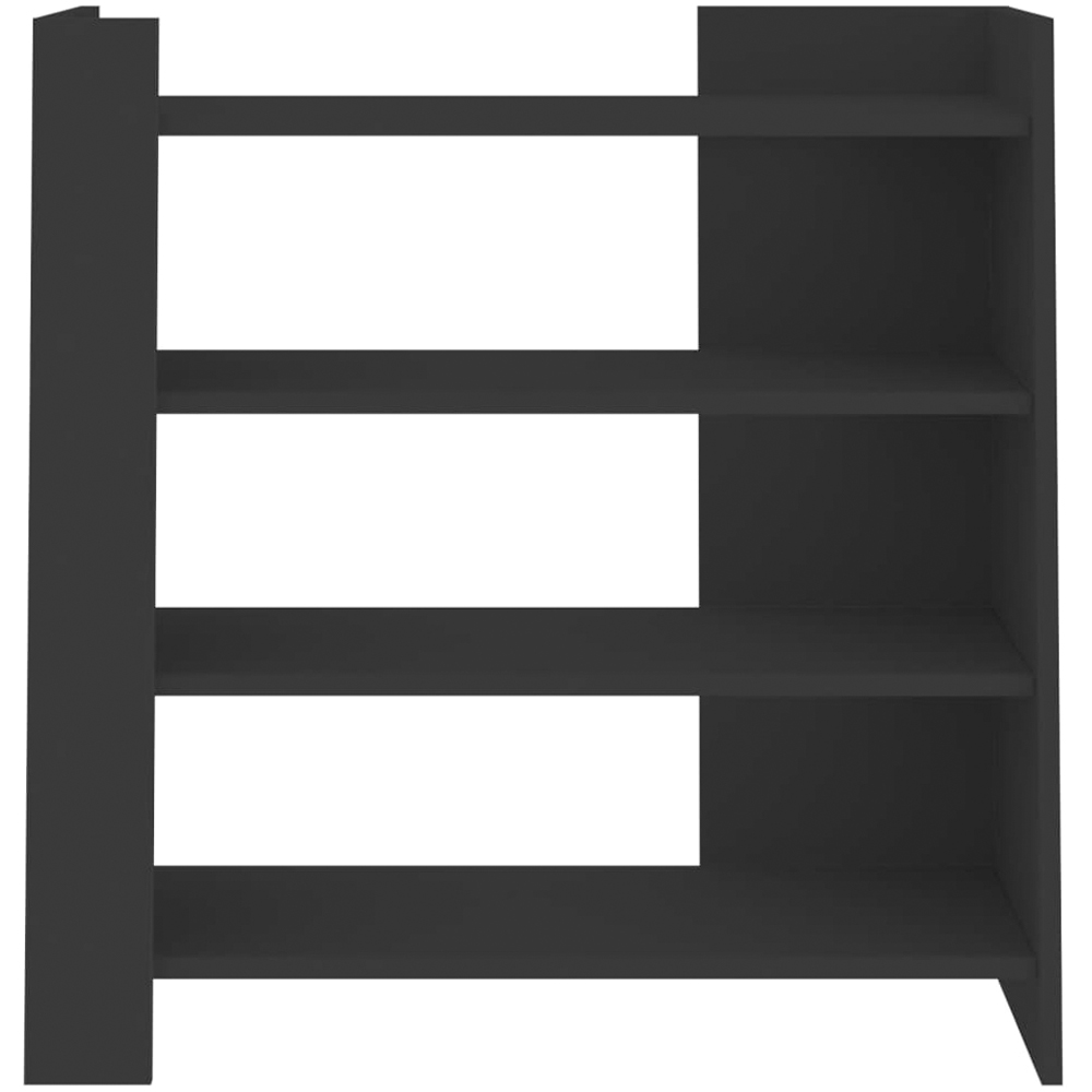 vidaXL 4 Shelf Black Wooden Sideboard Image 4