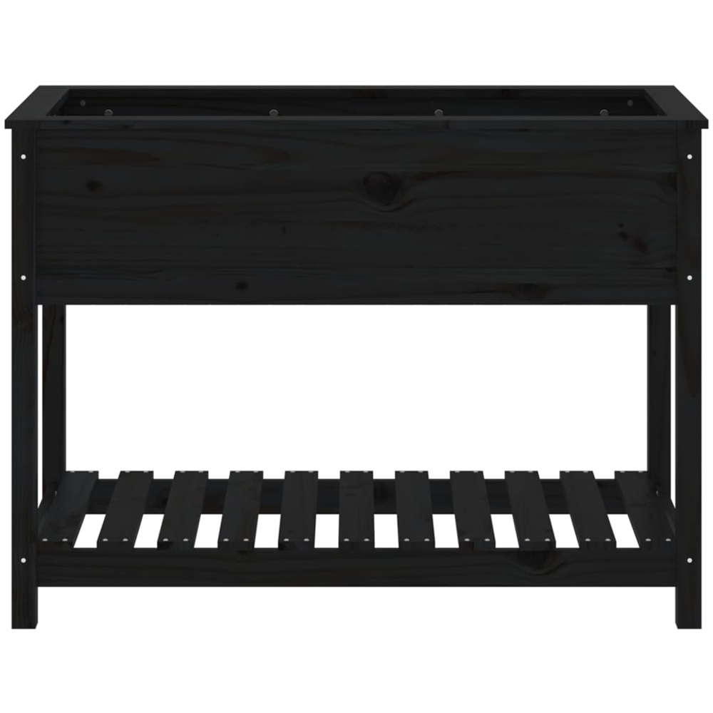 vidaXL Black Pine Wood Garden Planter 81 x 54 x 111.5cm Image 4